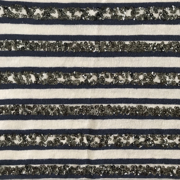 Striped sequined 3/4 sleeve top - Picture 3 of 8